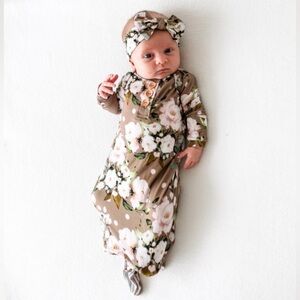 Posh Peanut Leona
Wood Button Knotted
Gown by Posh Peanut